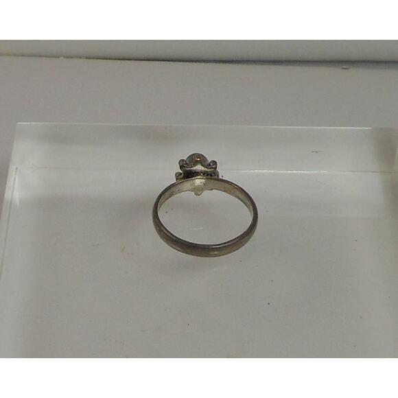 Handcrafted Gemstone Sterling Silver Ring - Vintage Bali Style - Size 6 - 2.1g - - Picture 3 of 7